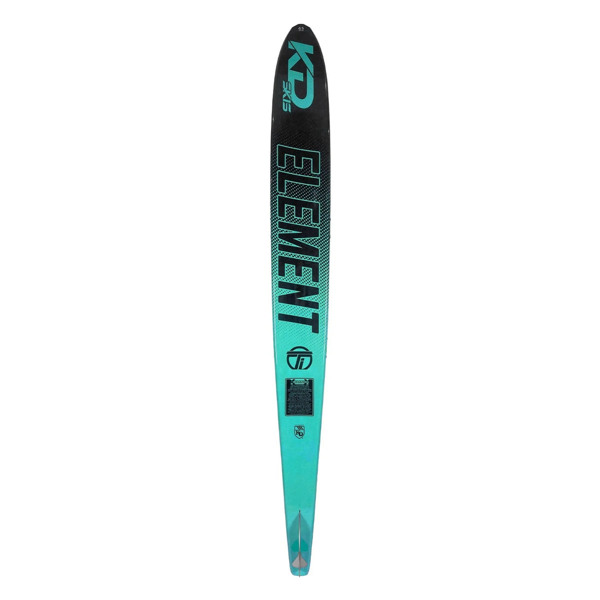 KD Titanium Slalom Ski + Flex & RTP Bindings Black/Teal