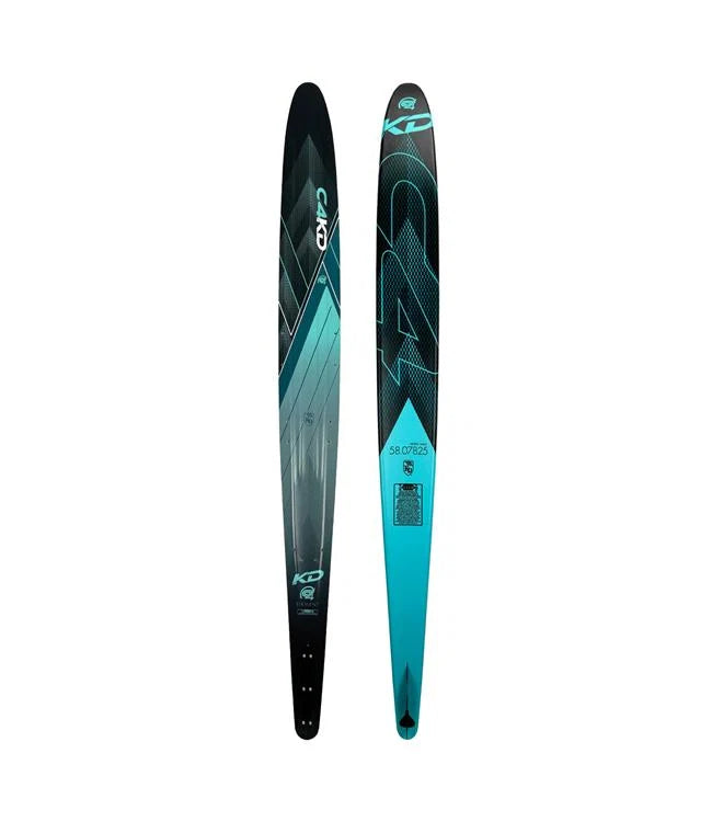KD C4 Slalom Ski + Flex & RTP Bindings Teal/Black