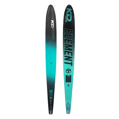 KD Titanium Slalom Ski + Vise & RTP Bindings Black/Teal