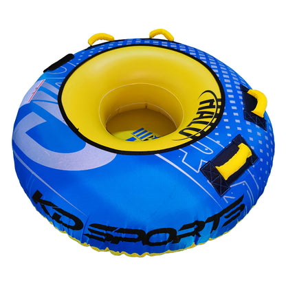 2027 KD Halo Tube with Pump & Rope Blue/Yellow 54"