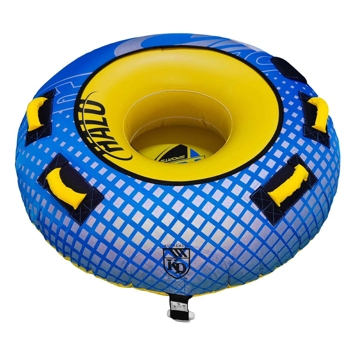 2027 KD Halo Tube with Pump & Rope Blue/Yellow 54"