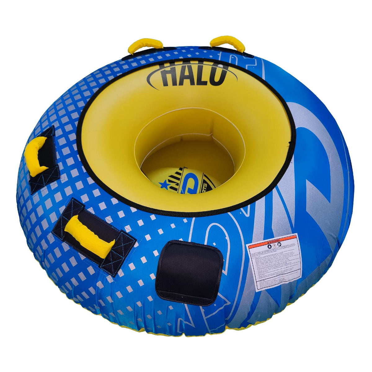 2027 KD Halo Tube with Pump & Rope Blue/Yellow 54"
