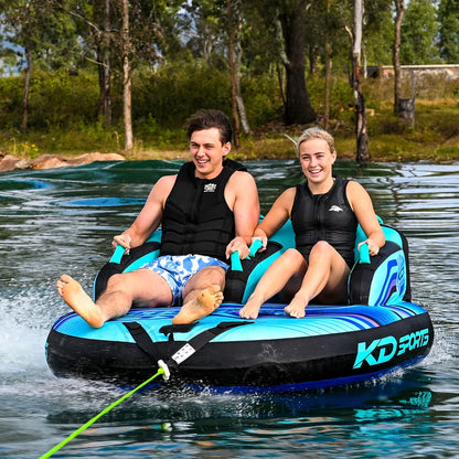 2027 KD Lazy Boy Tube 2 Person Teal/Navy 58"