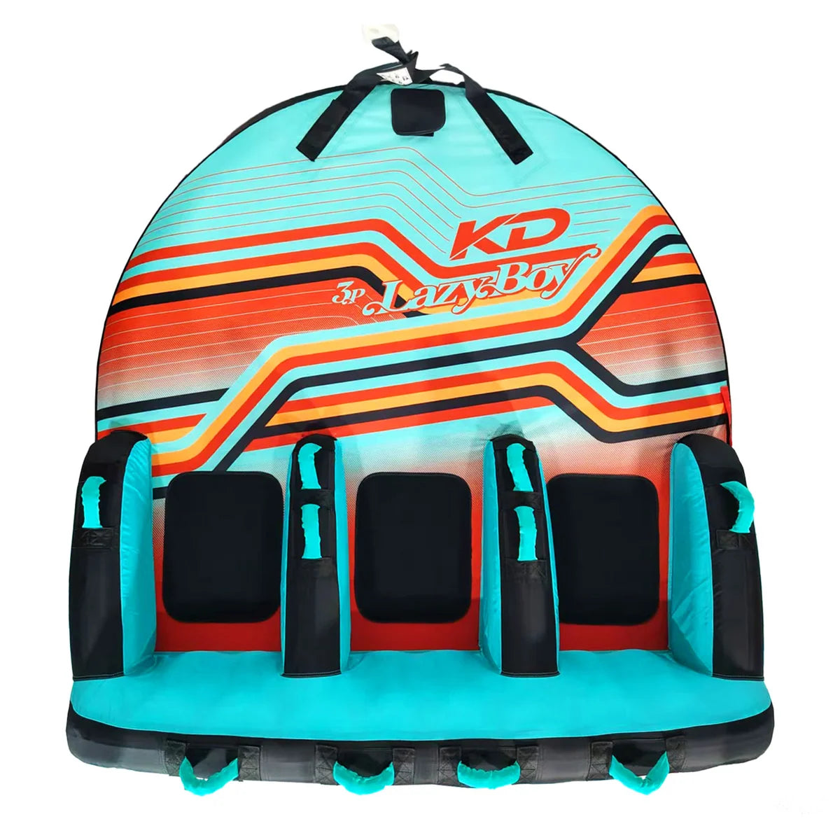 2027 KD Lazy Boy Tube 3 Person Teal/Red 76"