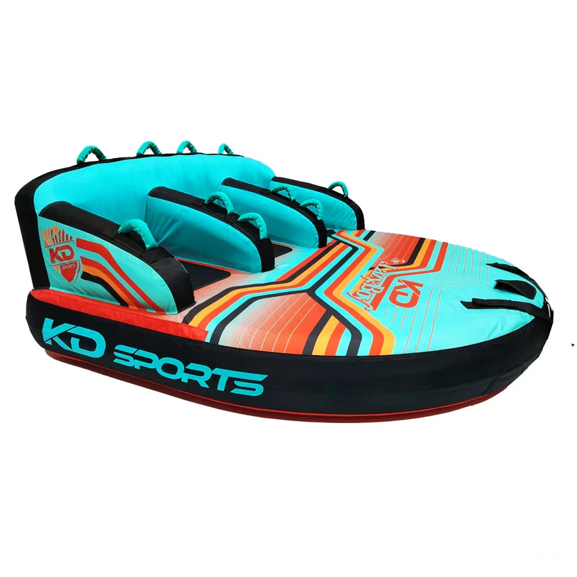 2027 KD Lazy Boy Tube 3 Person Teal/Red 76"