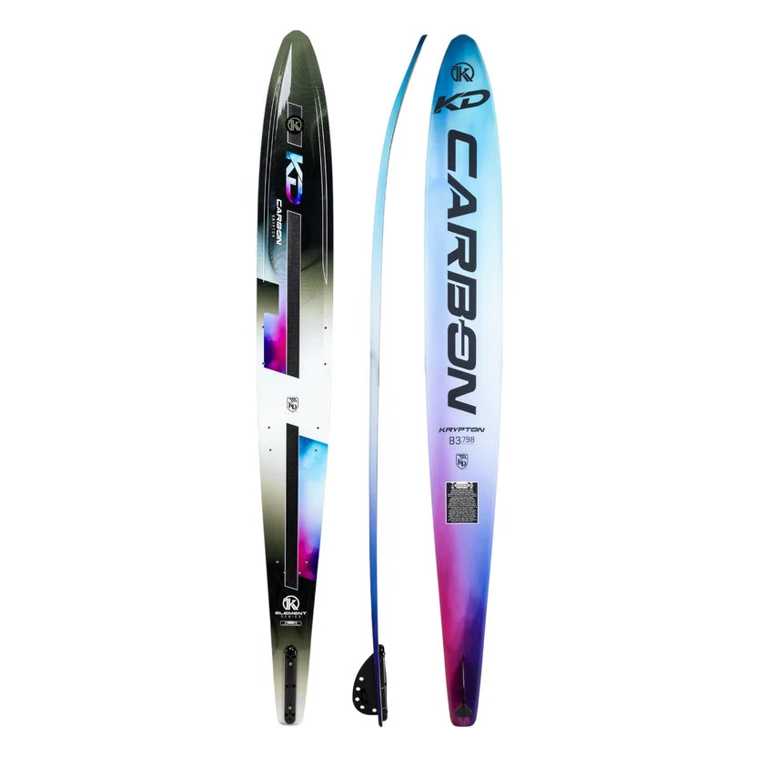 2027 KD Krypton Carbon Blank Slalom Ski Black/White/Blue/Purple