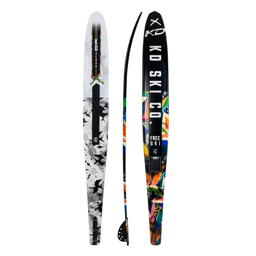 2027 KD Xenon Blank Slalom Ski Black/White/Grey 66"