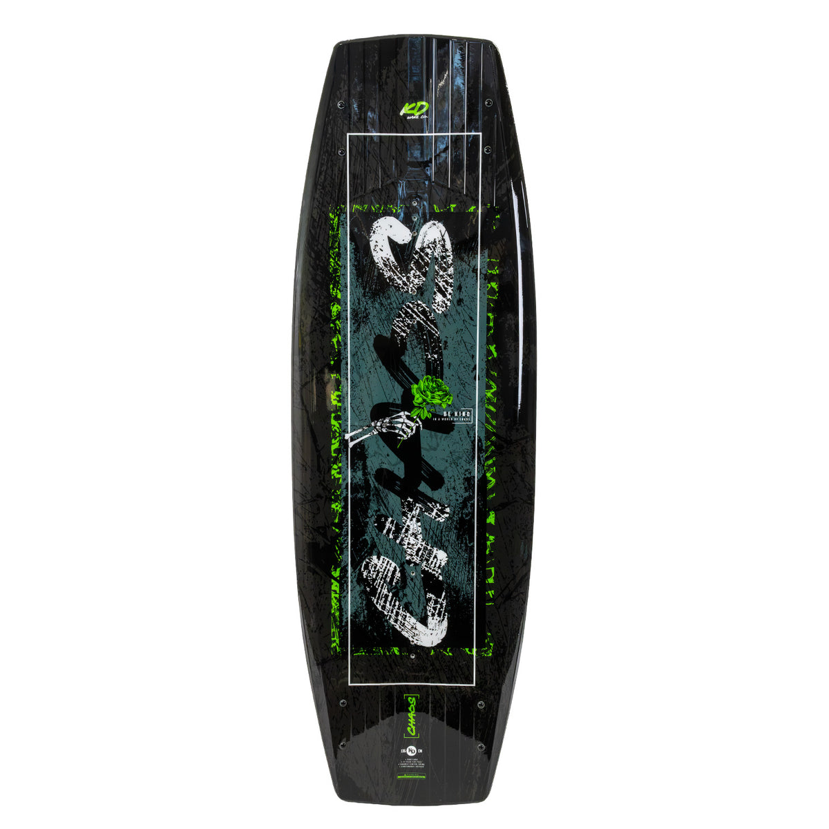2027 KD Chaos Blank Wakeboard Green/Silver/Black