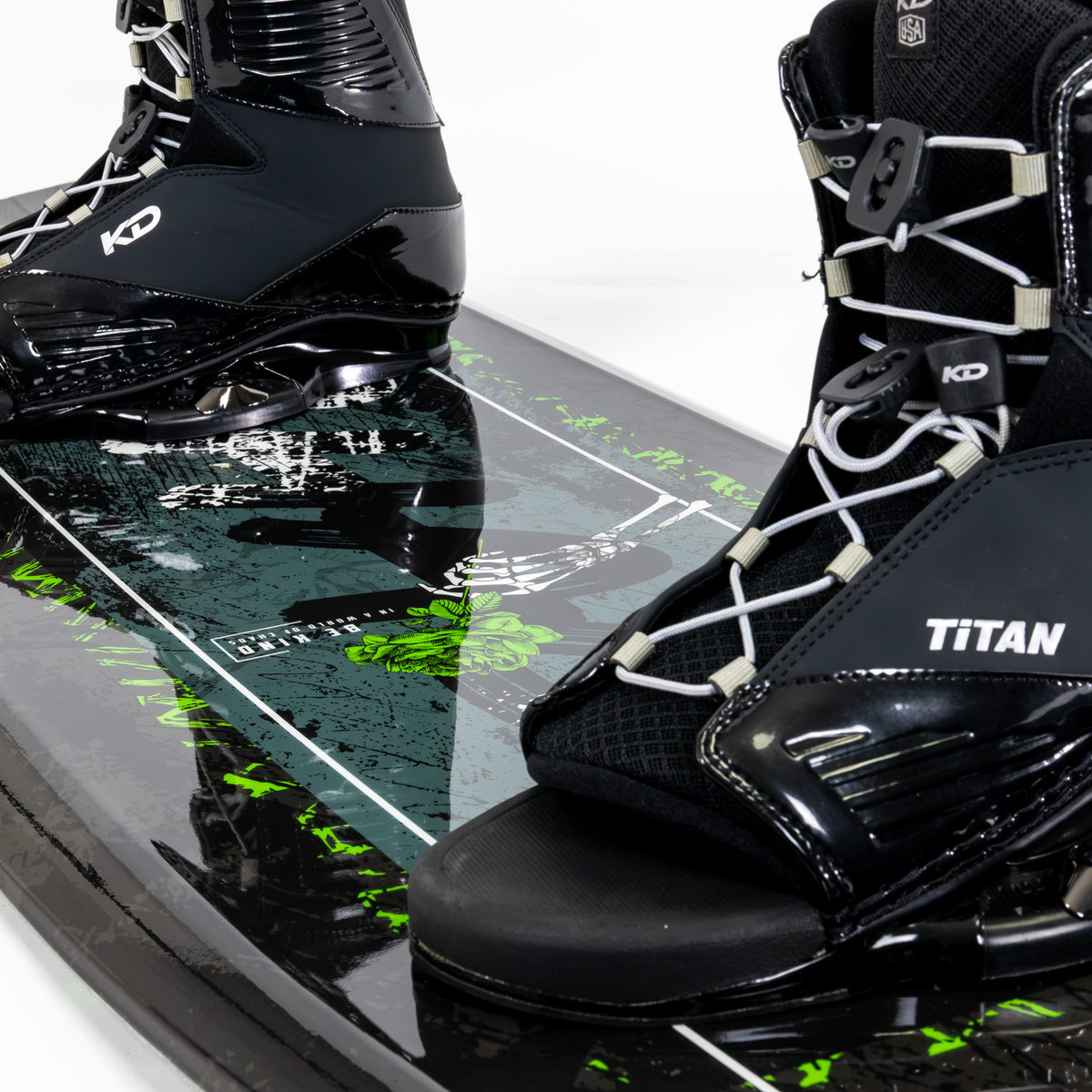 2027 KD Chaos Blank Wakeboard Green/Silver/Black