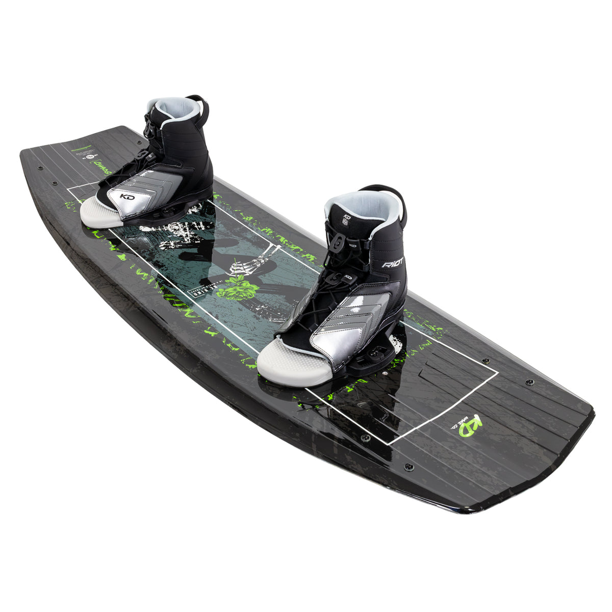 2027 KD Chaos Blank Wakeboard Green/Silver/Black