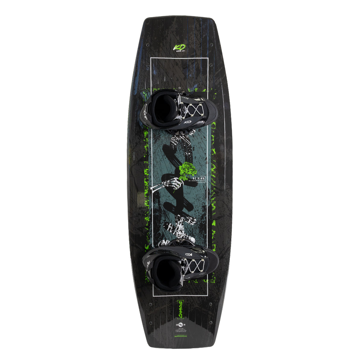 2027 KD Chaos Blank Wakeboard Green/Silver/Black