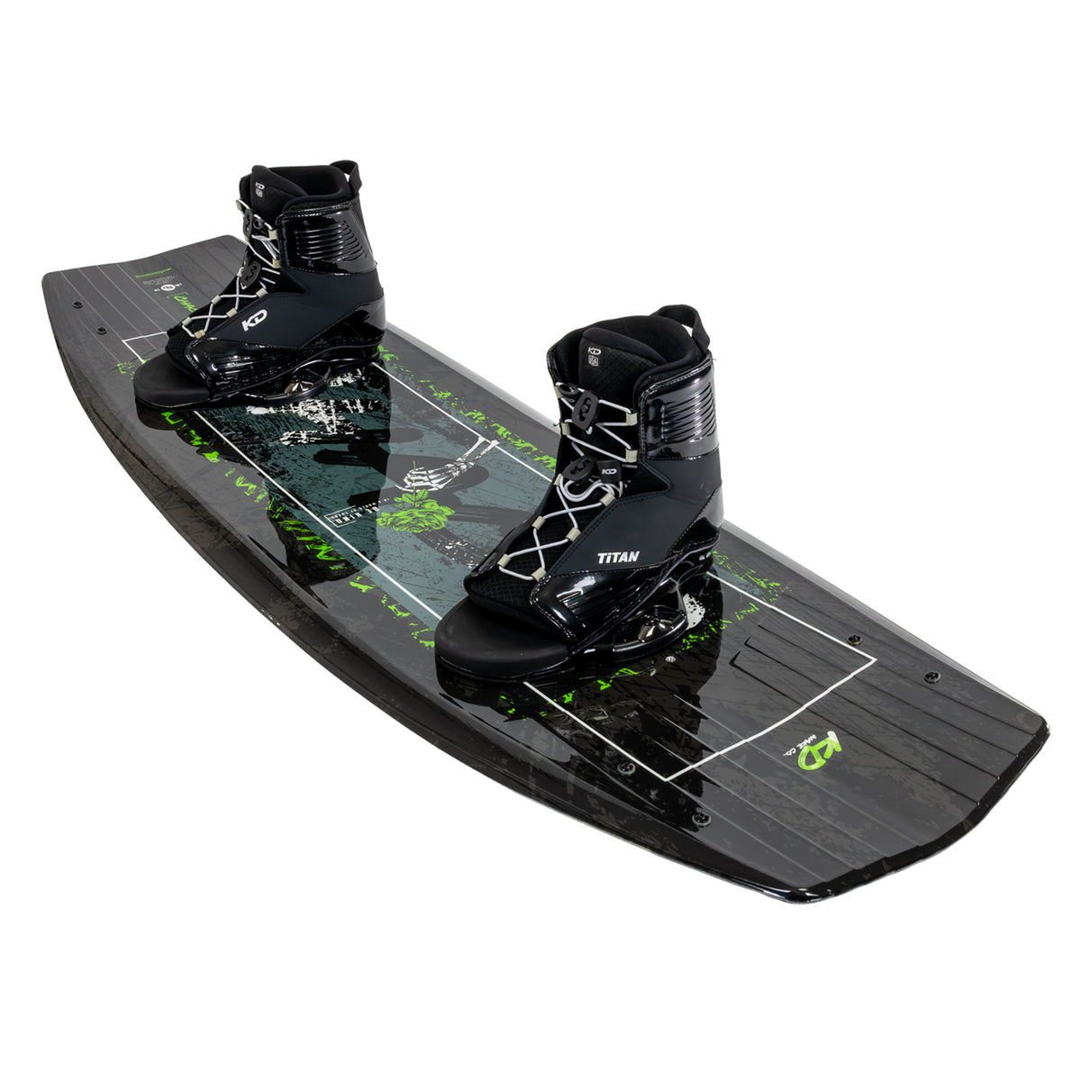 2027 KD Chaos Blank Wakeboard Green/Silver/Black
